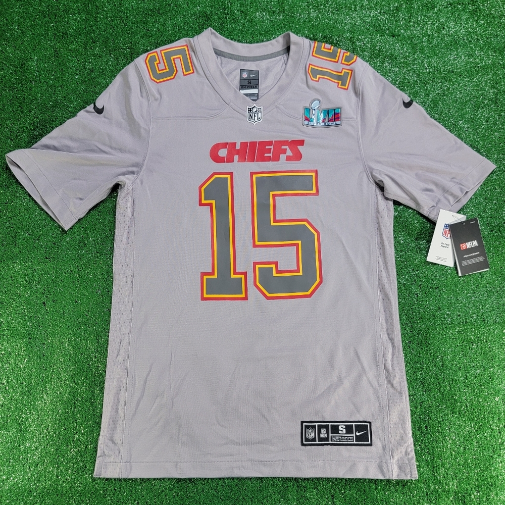 Nike Patrick Mahomes Kansas City Chiefs Super Bowl LVII Atmosphere Jersey Sz S
